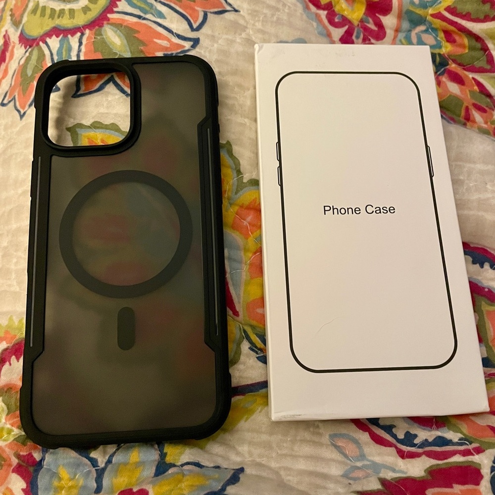 iPhone 16 pro max Black Phone Case with MagSafe Compatibility